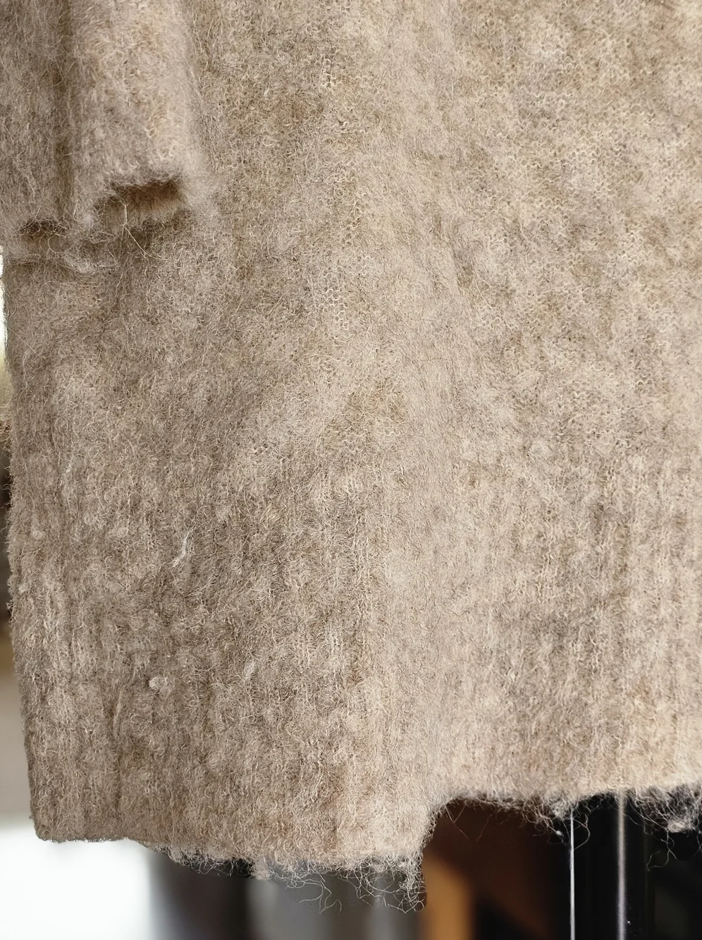 J. Crew Fuzzy Crewneck Sweater in Light Beige